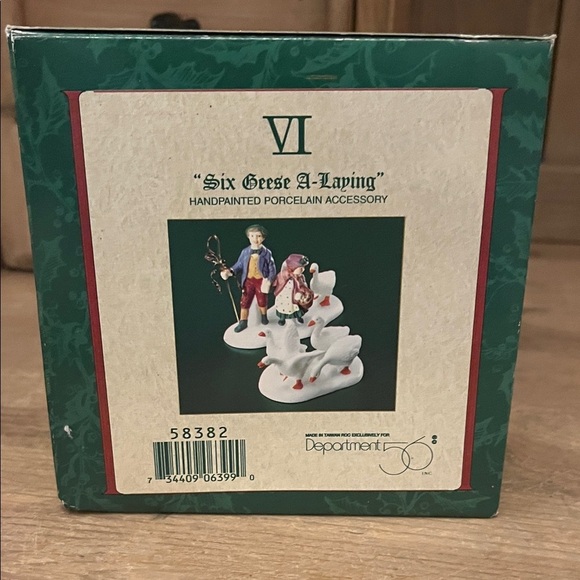 Dept 56 Twelve Days of Christmas
“Six Geese A-Laying” Handpainted Porcelain - Picture 4 of 7
